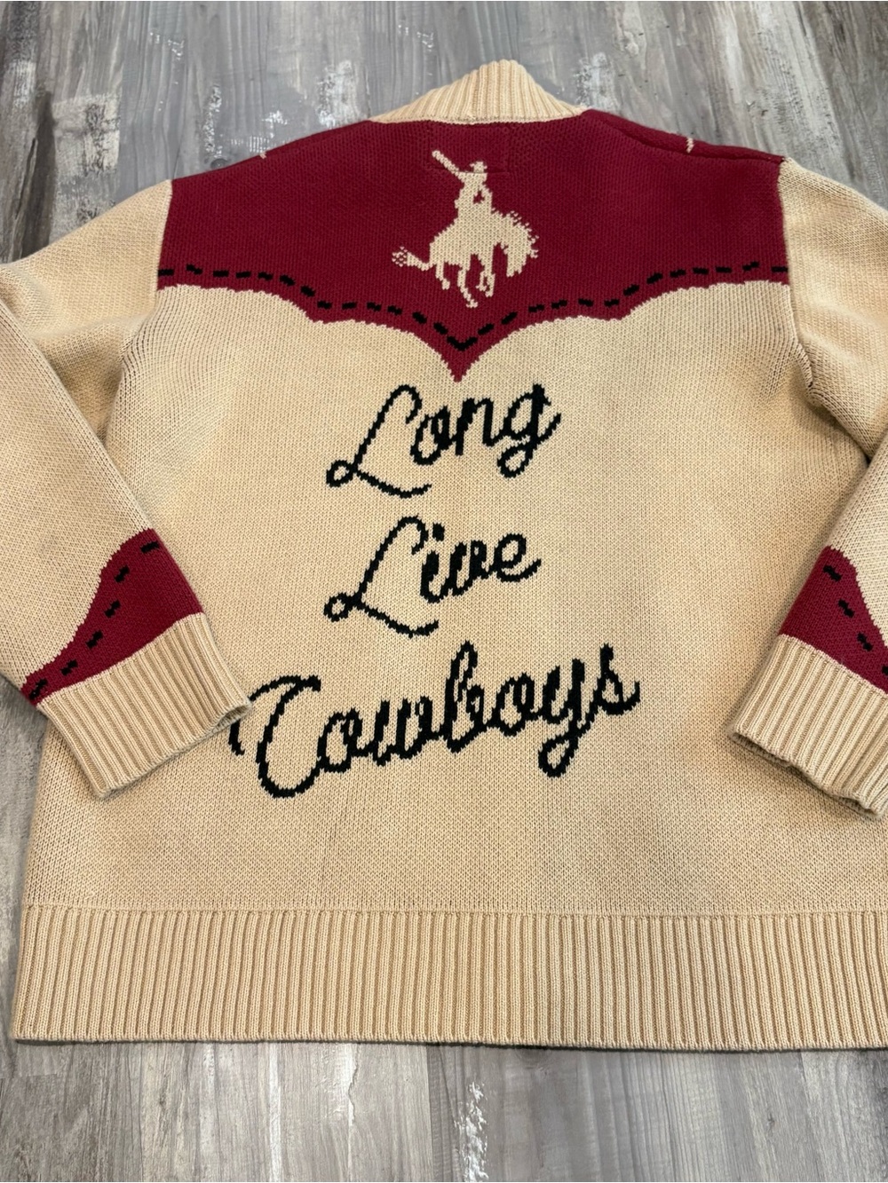 Wrangler Women’s Retro “Long Live Cowboys” Yoke Cardigan SZ M